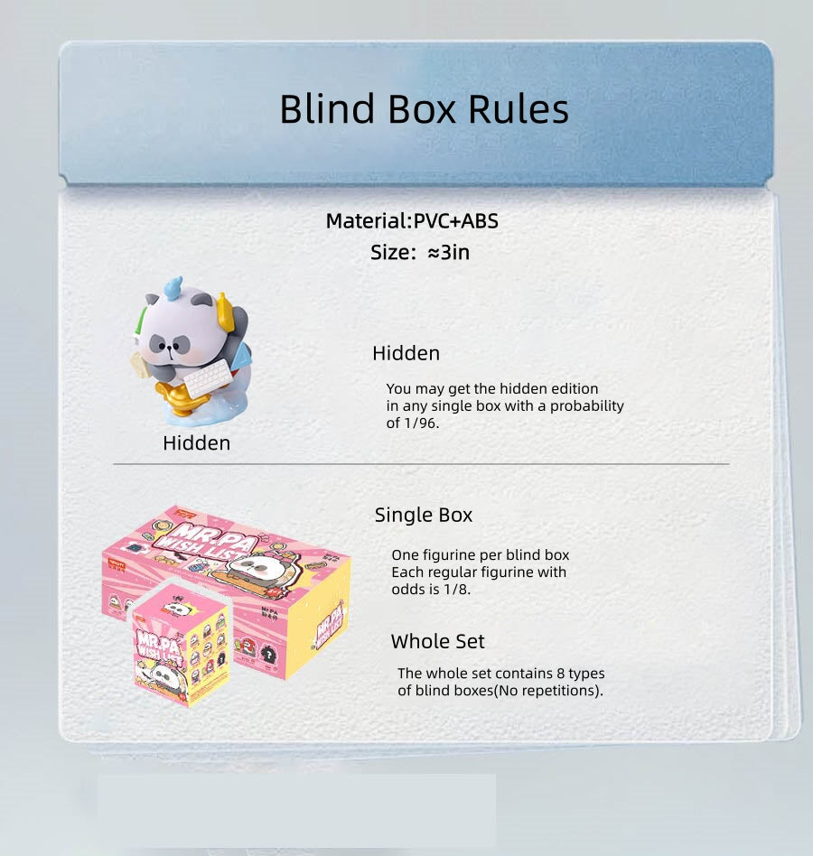 Mr.Pa Panda Wish List Series Blind Box Figures Toys