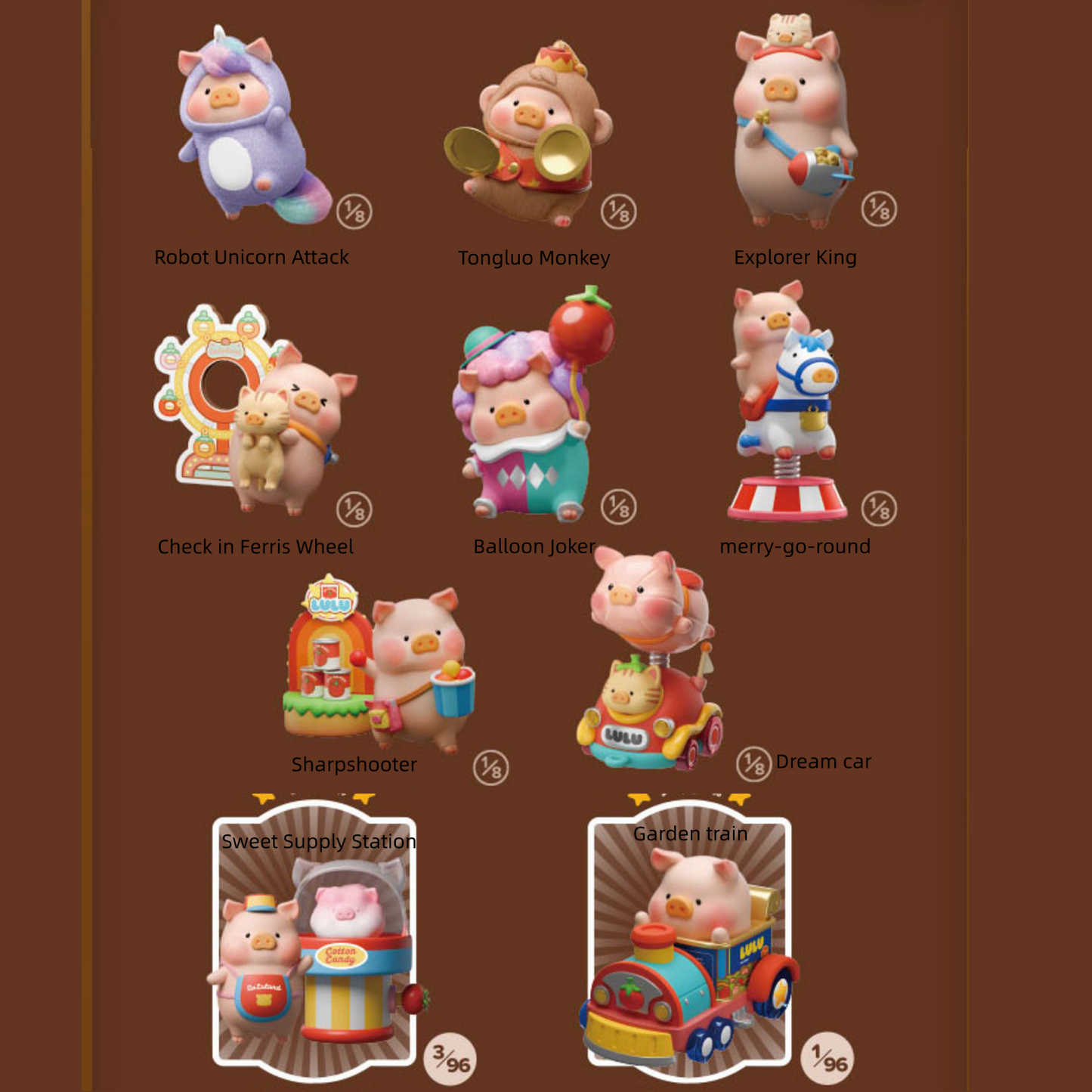 Lulu The Piggy Lululand Series Cute Pig Blind Box Figures Collectible Toys Birthday Gift