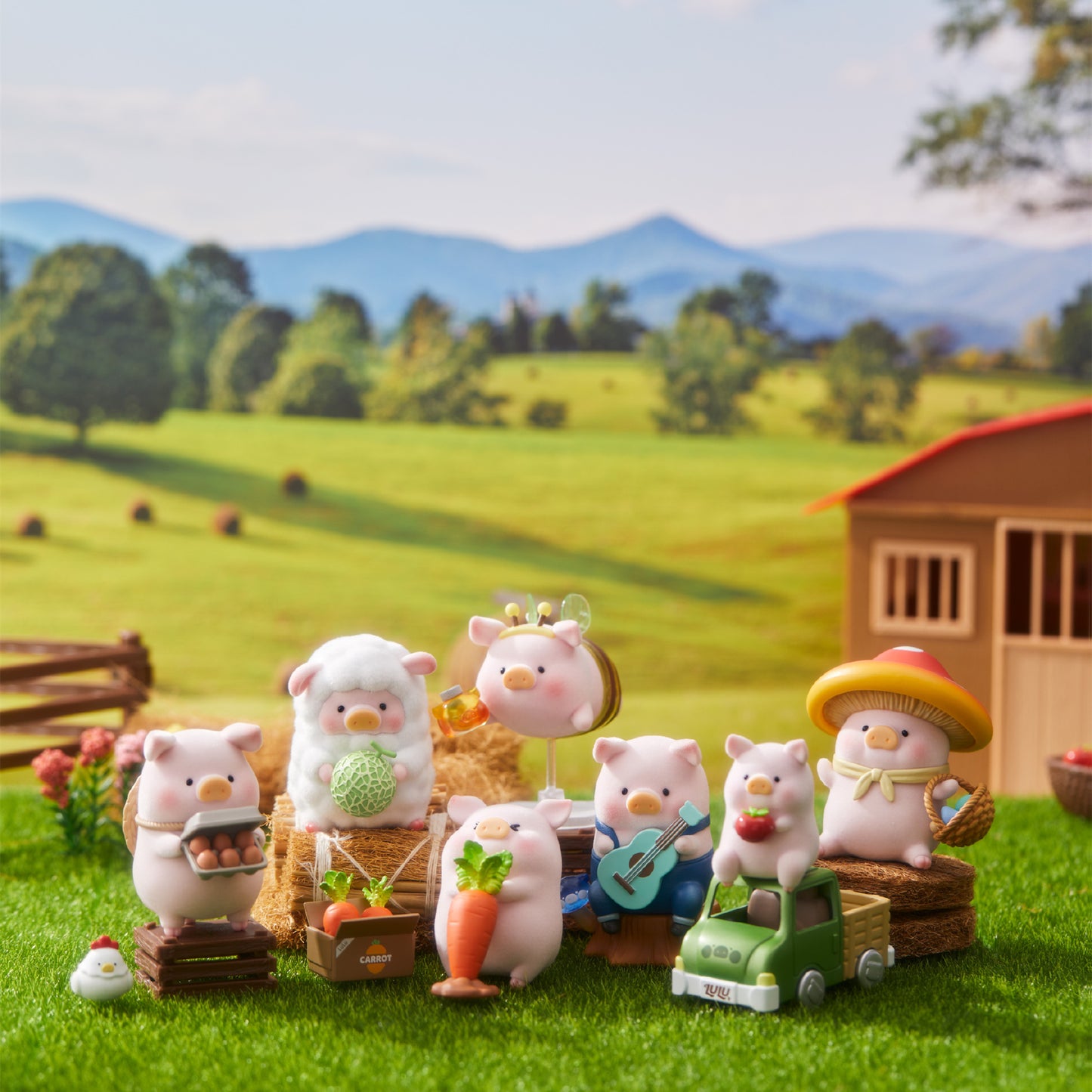 Lulu The Piggy Farm Series Cute Pig Blind Box Figures Collectible Toys Birthday Gift