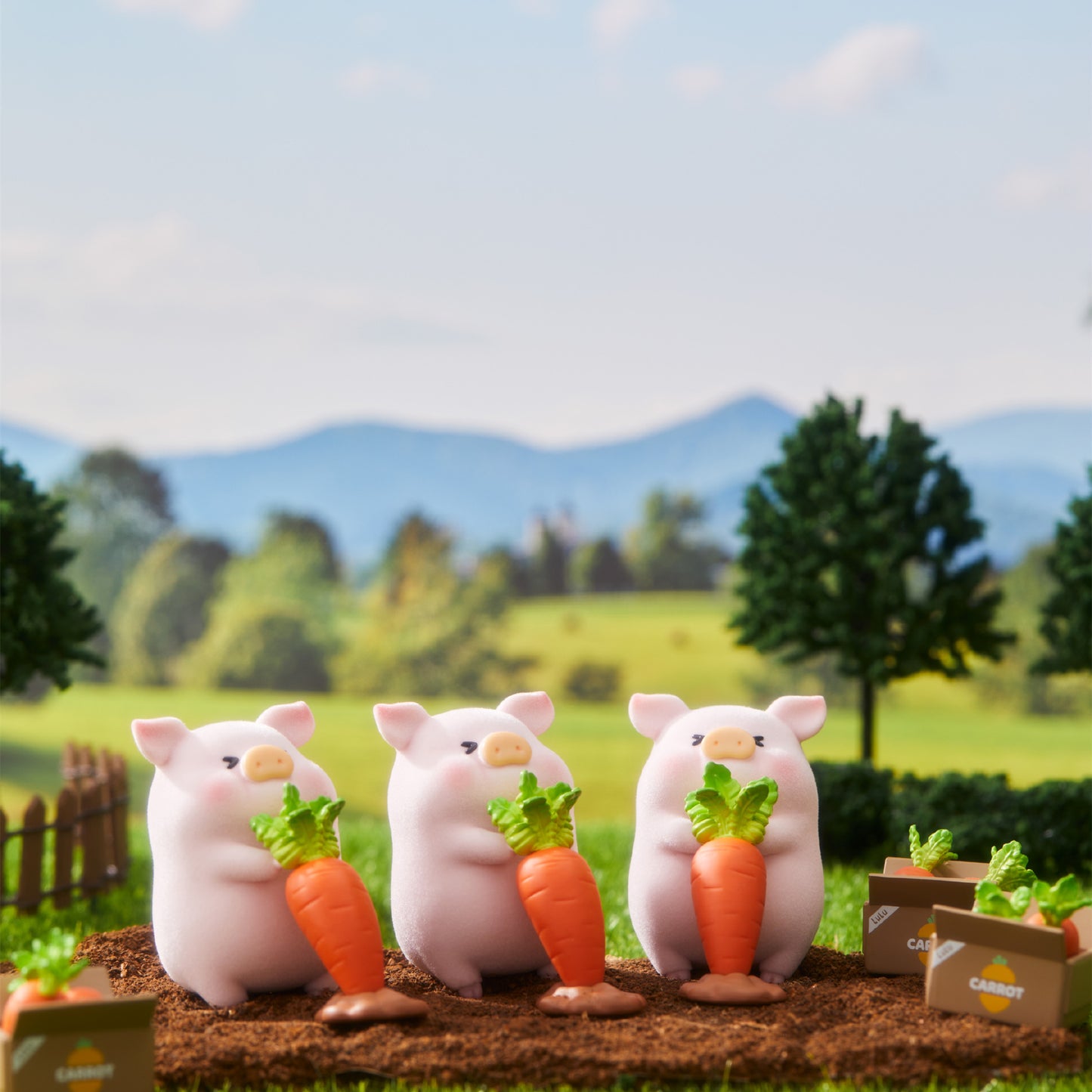 Lulu The Piggy Farm Series Cute Pig Blind Box Figures Collectible Toys Birthday Gift