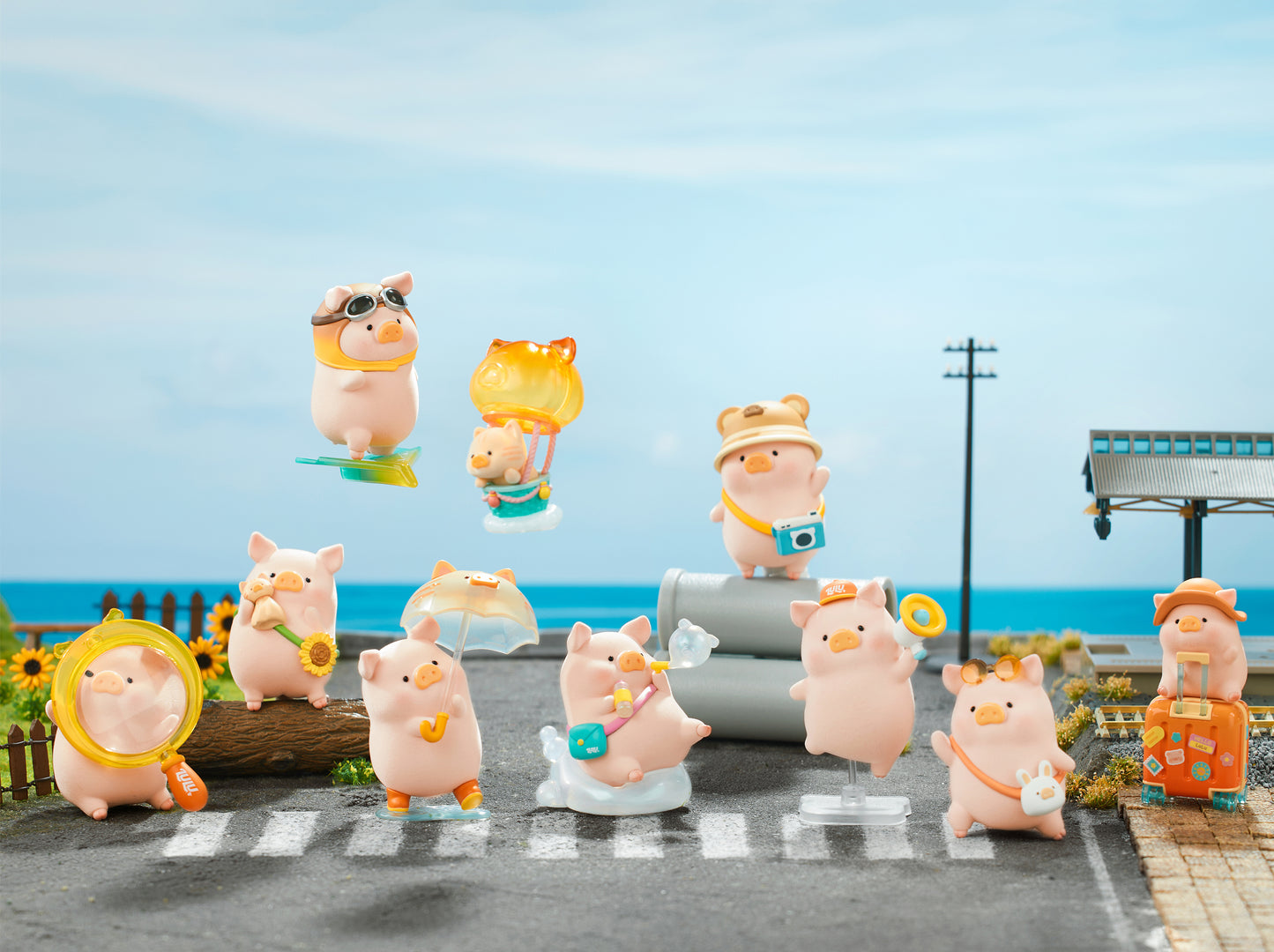 Lulu The Piggy Travel Series Cute Pig Blind Box Figures Collectible Toys Birthday Gift