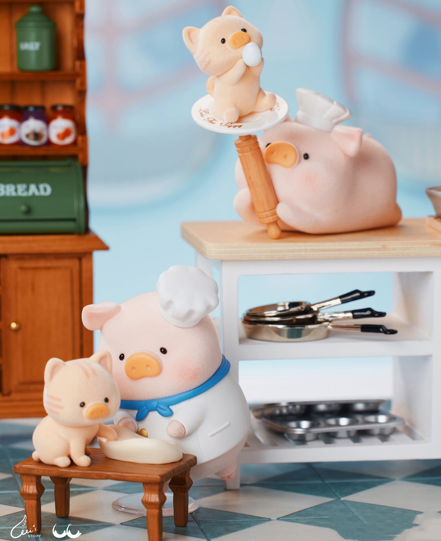 Lulu The Piggy Pigchelin Restaurant Series Cute Pig Blind Box Figures Collectible Toys Birthday Gift