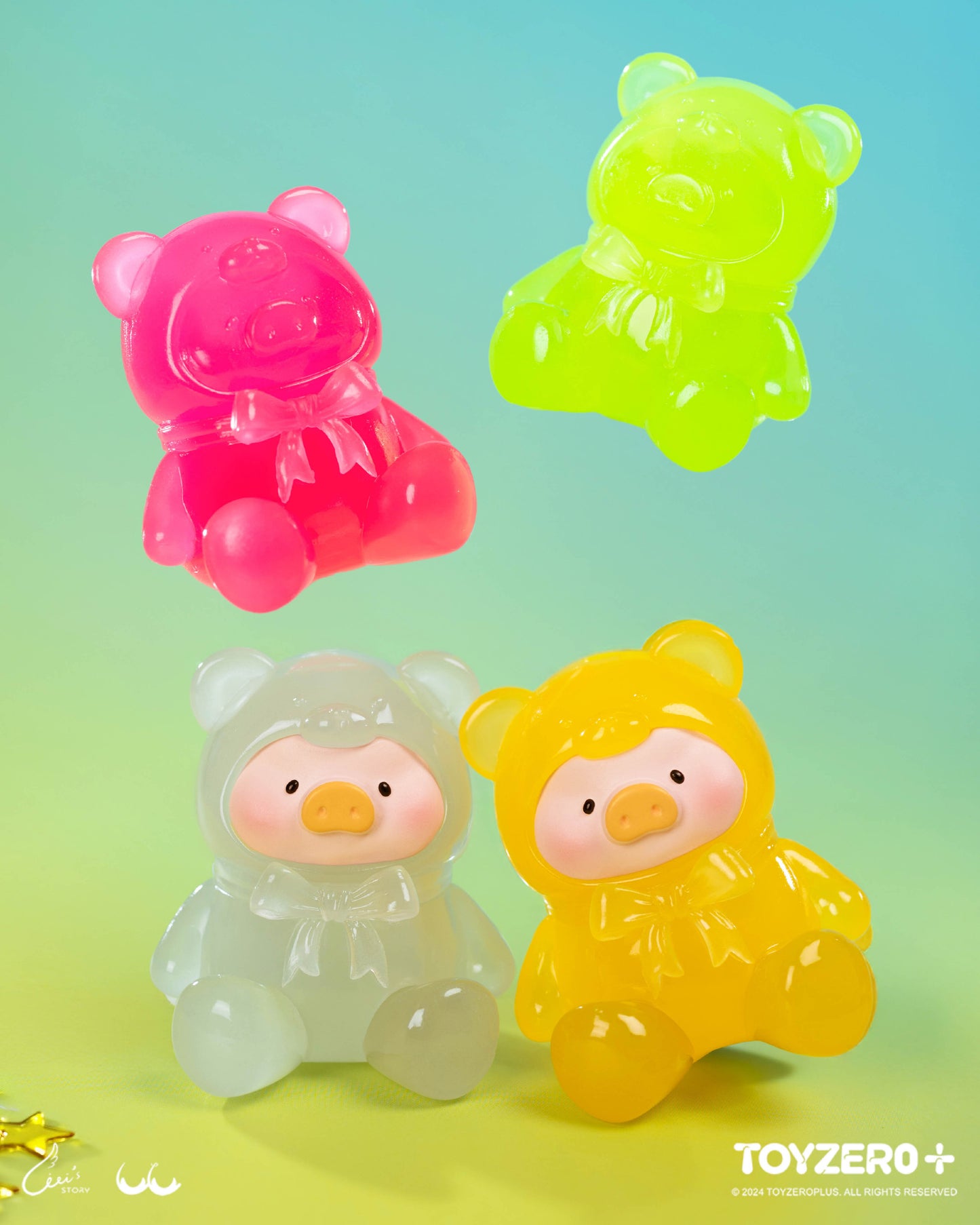 Lulu The Piggy Bear Mini Bean Blind Box Figures  Collection Blind Bags Cute Birthday Gifts
