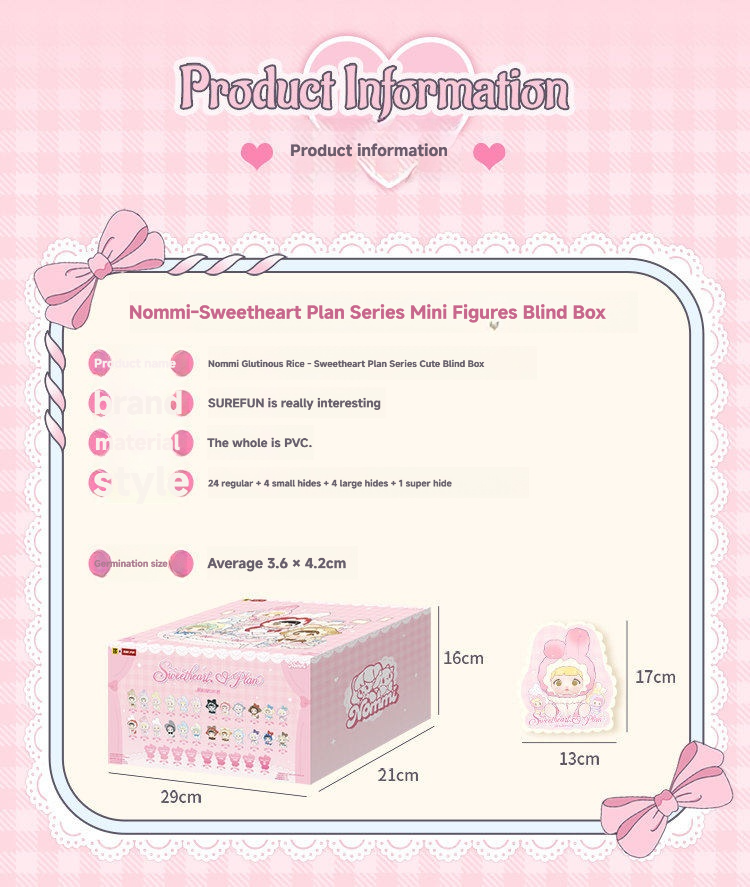 Nommi Sweetheart Project Series Chibi PVC Figure, Decorative Desktop Ornament for Display, Collectible Anime Figure for Birthday