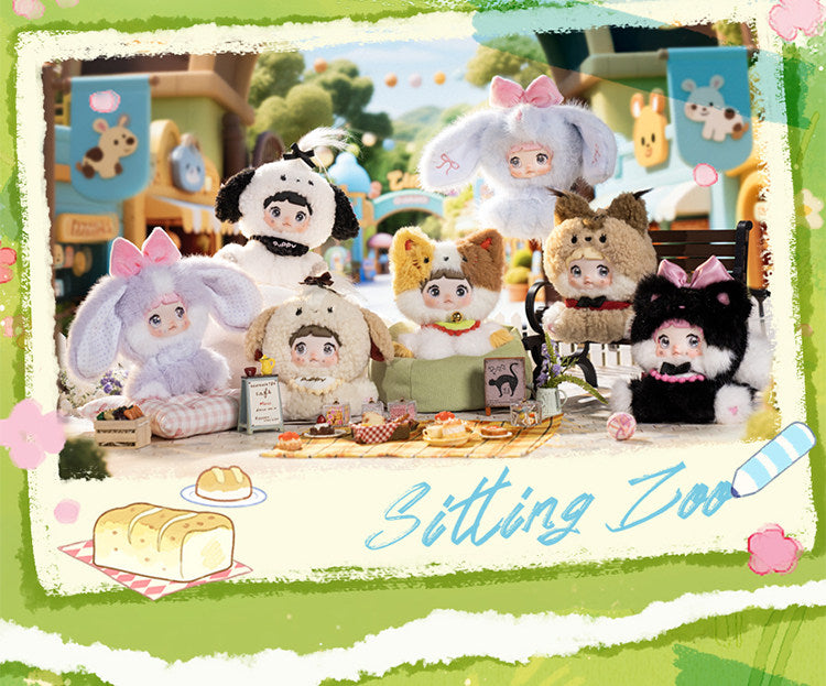 Nommi sitting zoo series plush blind box figures