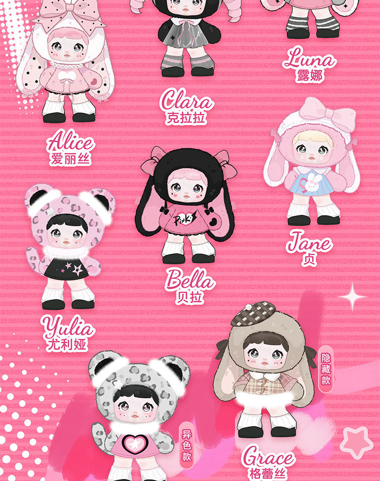 Nommi pinky energy series plush blind box figures