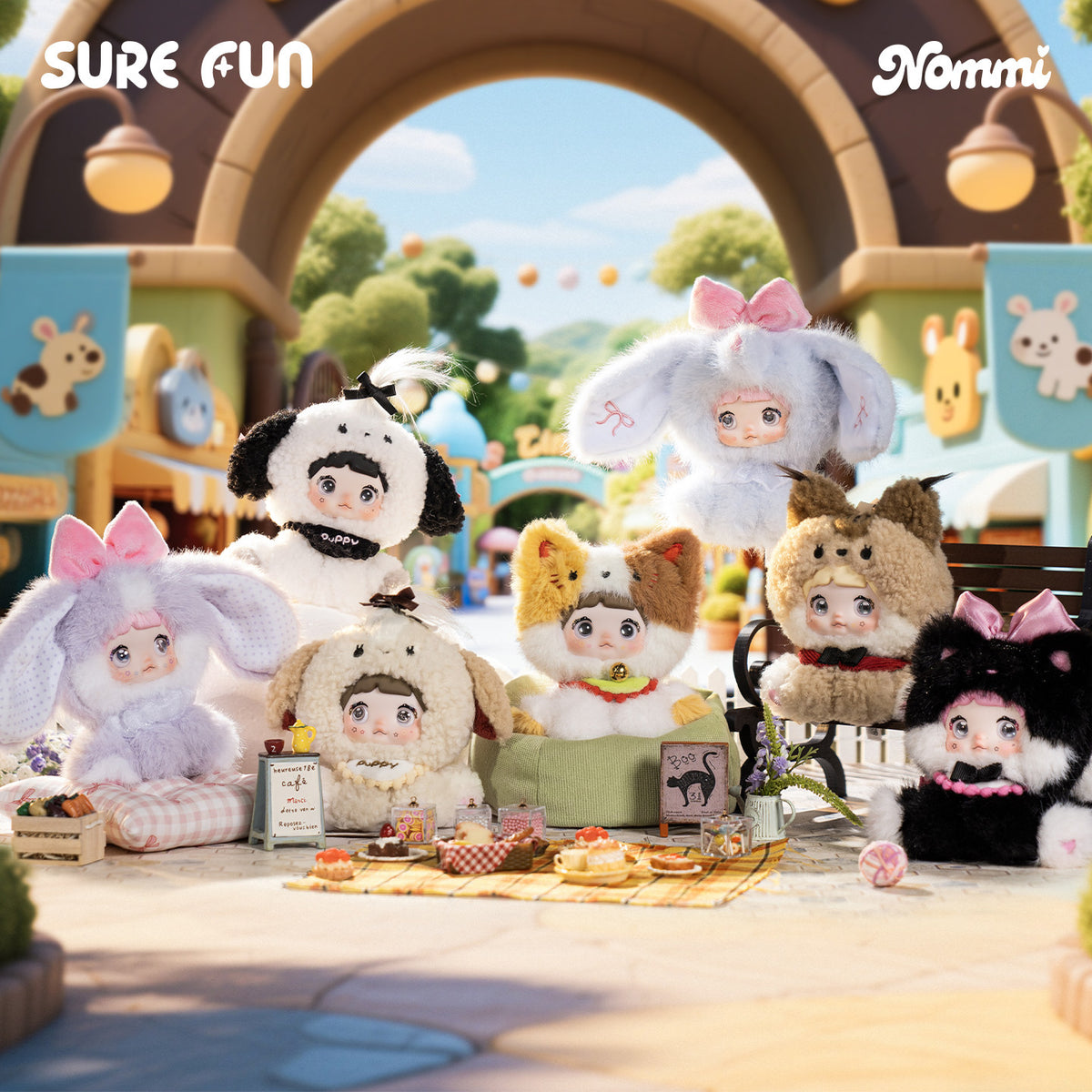 Nommi sitting zoo series plush blind box figures