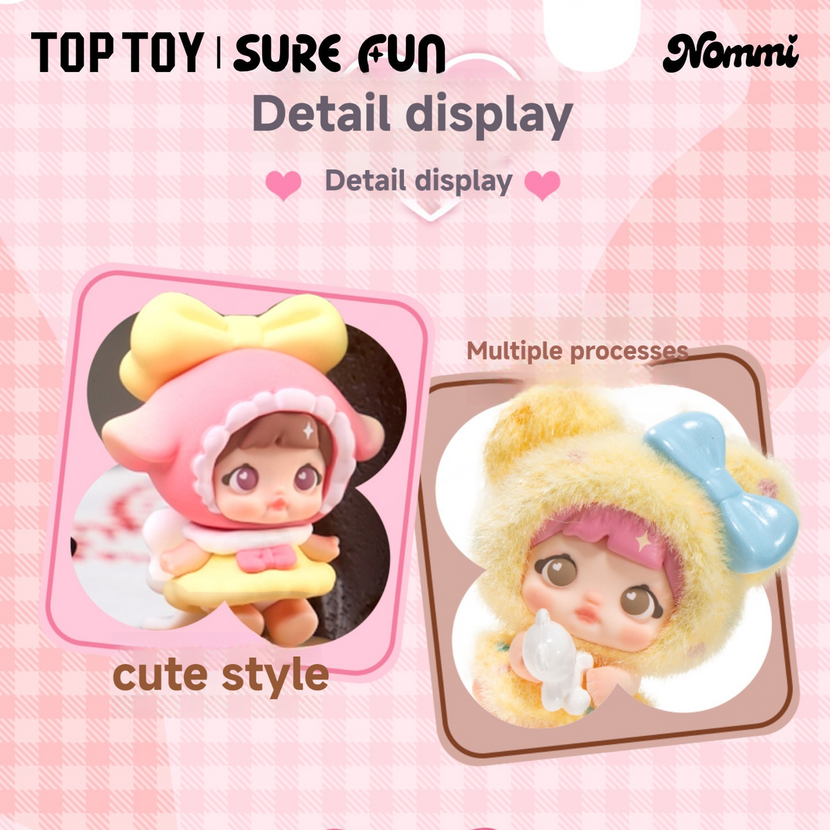 Nommi Sweetheart Project Series Chibi PVC Figure, Decorative Desktop Ornament for Display, Collectible Anime Figure for Birthday