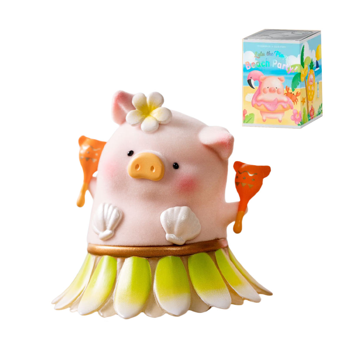 Lulu The Piggy Beach Party Series Cute Pig Blind Box Figures Collectible Toys Kawaii Birthday Gifts Home Decorations