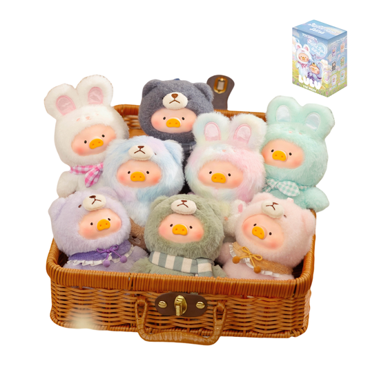 Lulu The Piggy Pig Vintage Bunny Bear Joyful Time Series Blind Box Figures Plush Cute Collectible Toys Kawaii Birthday Gifts