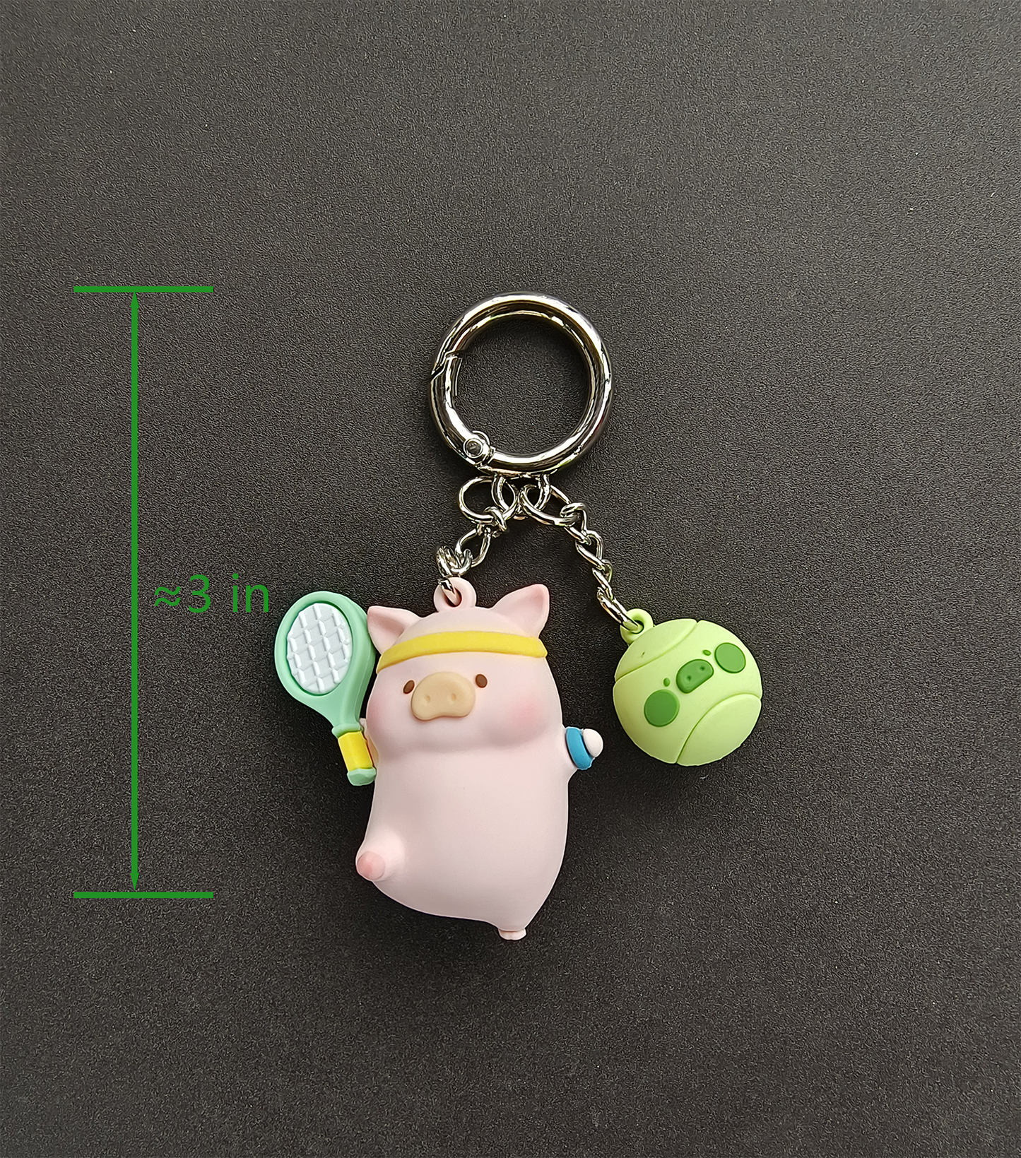 Lulu The Piggy Tennis Pig Series1 Keychain Pendant