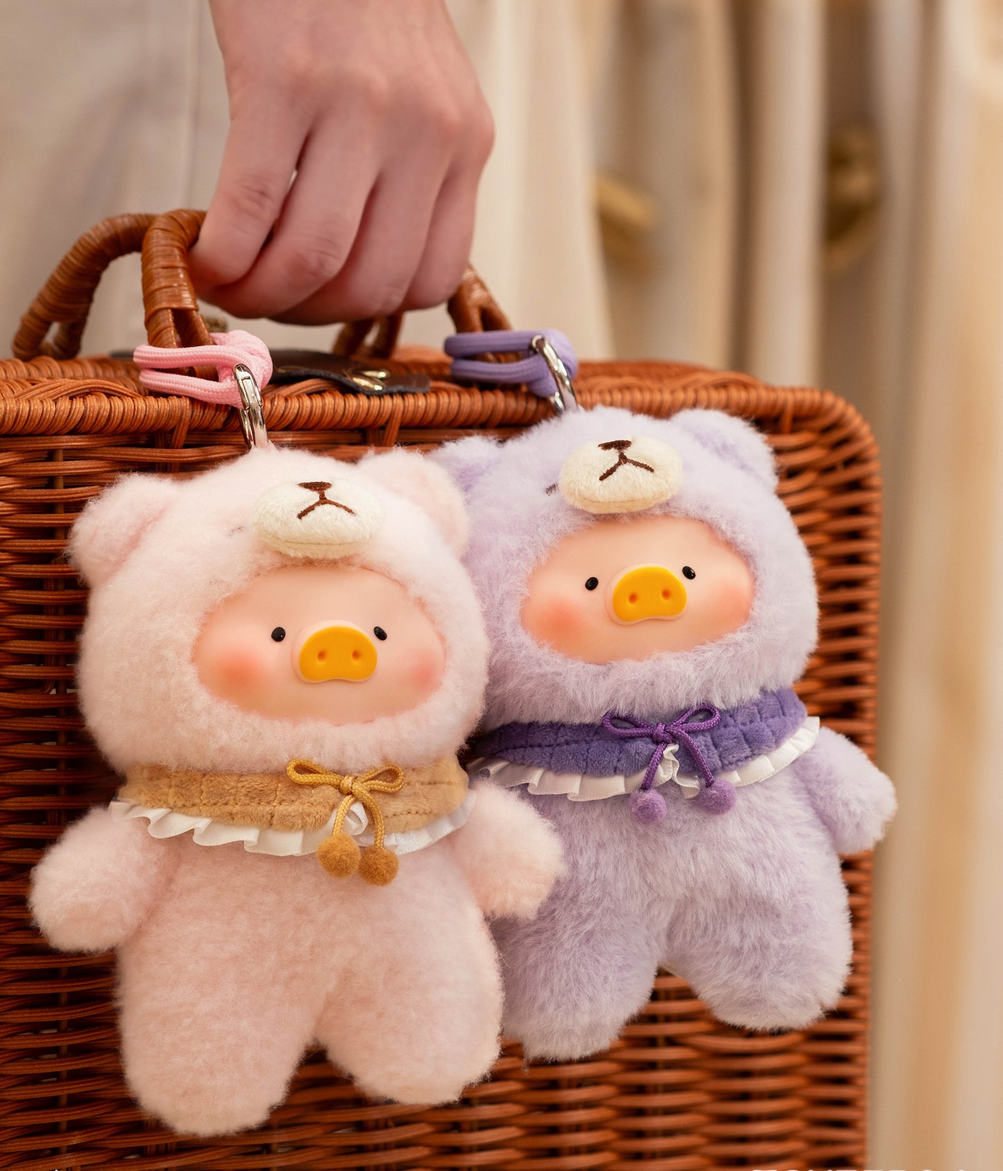 Lulu The Piggy Pig Vintage Bunny Bear Joyful Time Series Blind Box Figures Plush Cute Collectible Toys Kawaii Birthday Gifts