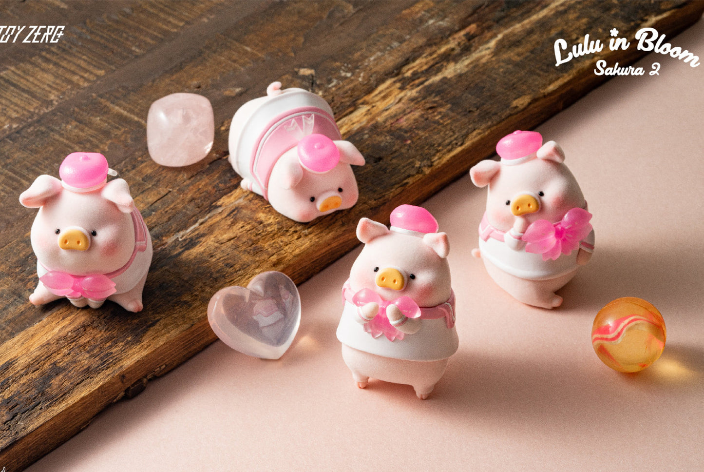 Lulu The Piggy in Bloom Sakura Series Cute Pig Blind Box Figures Collectible Toys Kawaii Birthday Gifts