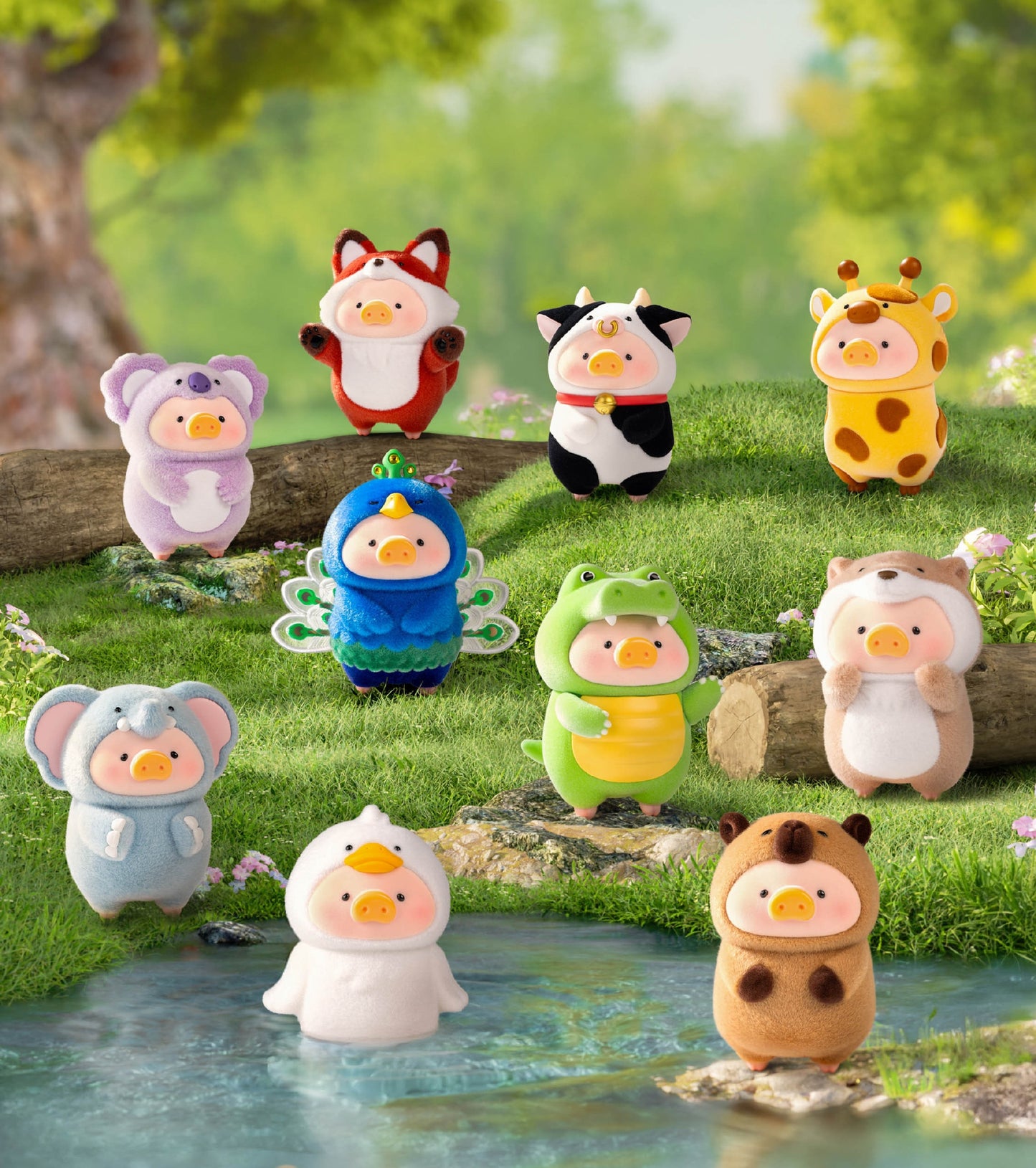 Lulu The Piggy Animal Party Series Cute Pig Blind Box Figures Collectible Toys Kawaii Birthday Gifts Home Decorations
