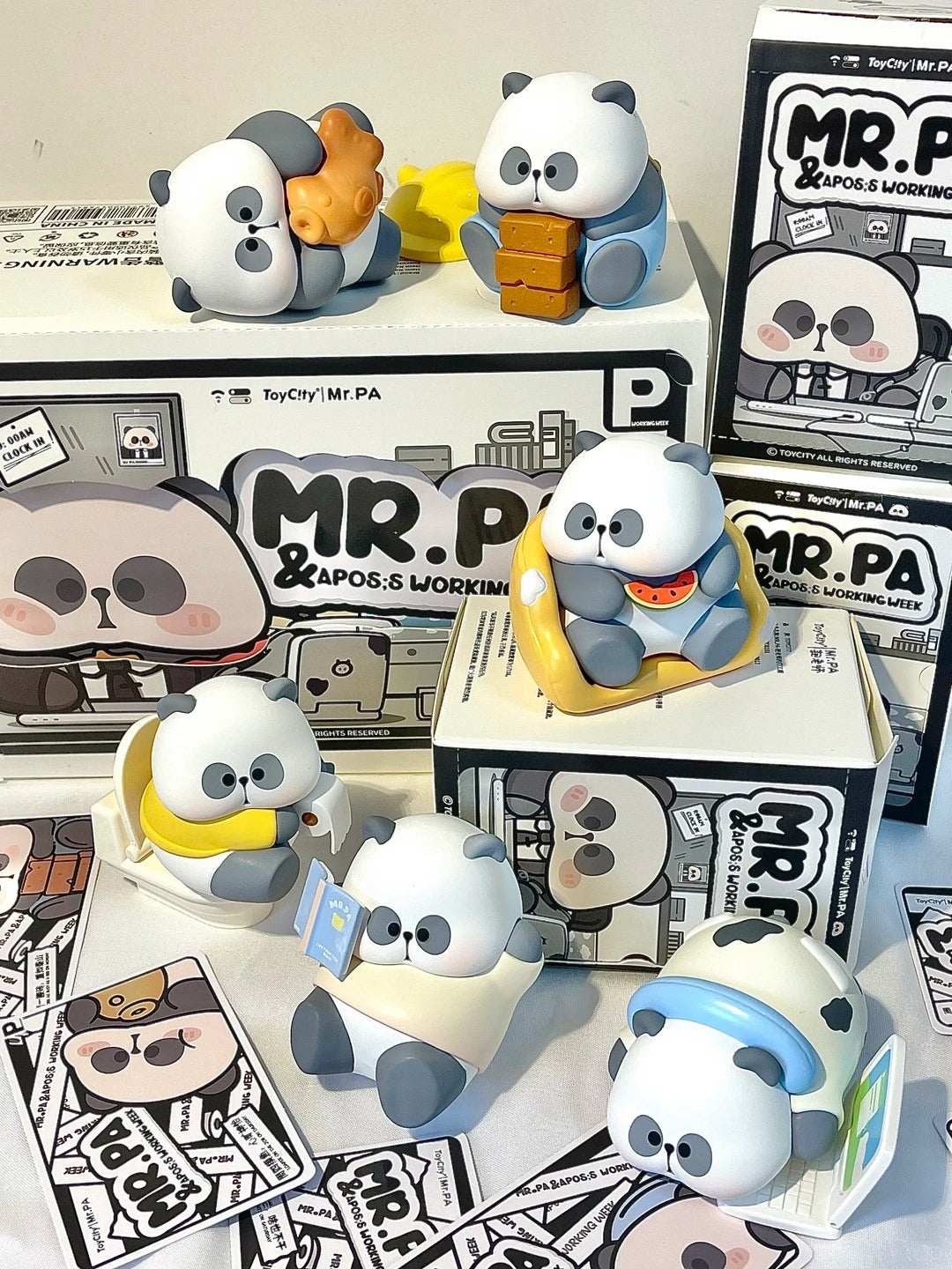 Mr.Pa Panda  Working Week Series Blind Box Figures Toys