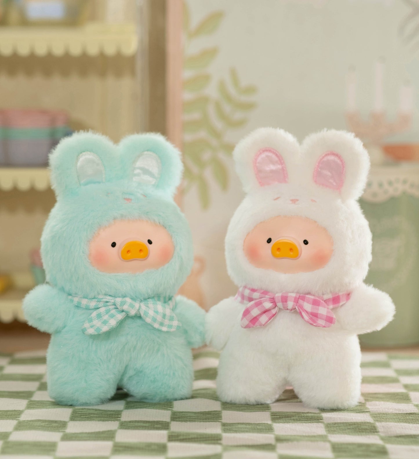 Lulu The Piggy Pig Vintage Bunny Bear Joyful Time Series Blind Box Figures Plush Cute Collectible Toys Kawaii Birthday Gifts
