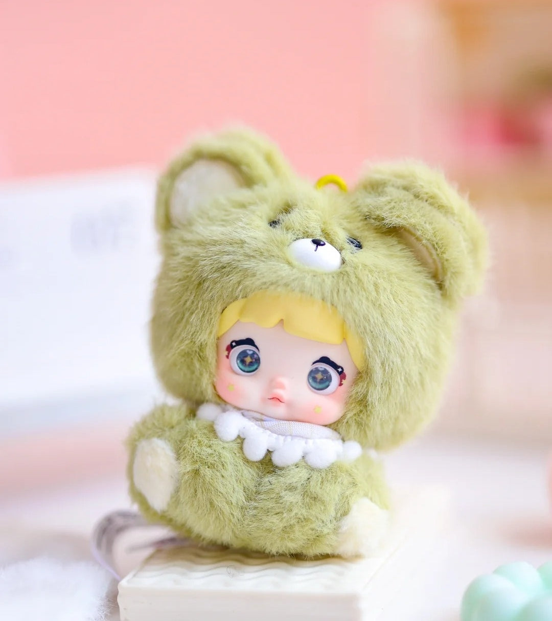 Nommi Baby Series Plush Blind Box Figures Adorable Collectible Pendant for Bags & Keys, Modern Home Decoration