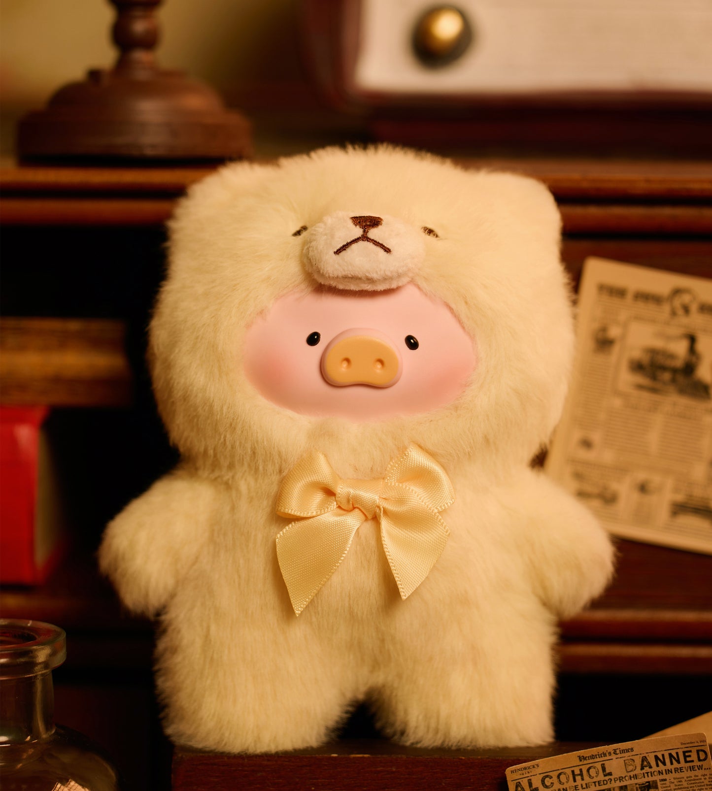 Lulu The Piggy Pig Vintage Bear Blind Box Figures Plush Pendant Cute Collectible Toys Birthday Gifts