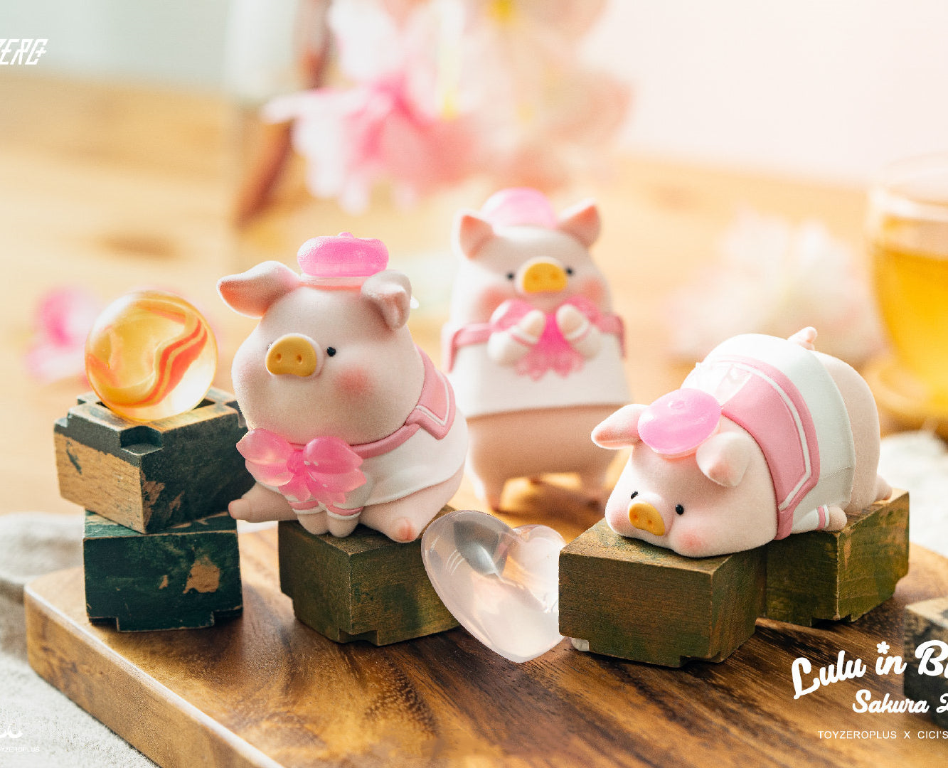Lulu The Piggy in Bloom Sakura Series Cute Pig Blind Box Figures Collectible Toys Kawaii Birthday Gifts