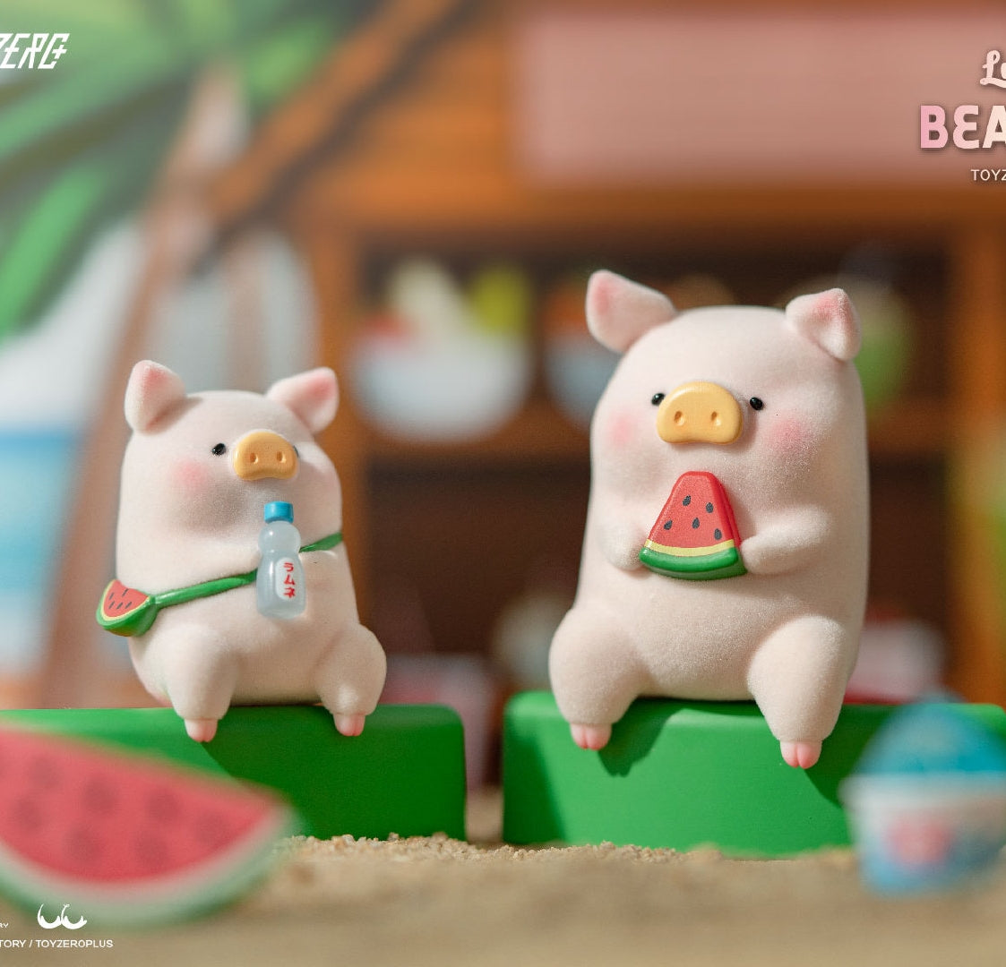 Lulu The Piggy Beach Party Series Cute Pig Blind Box Figures Collectible Toys Kawaii Birthday Gifts Home Decorations