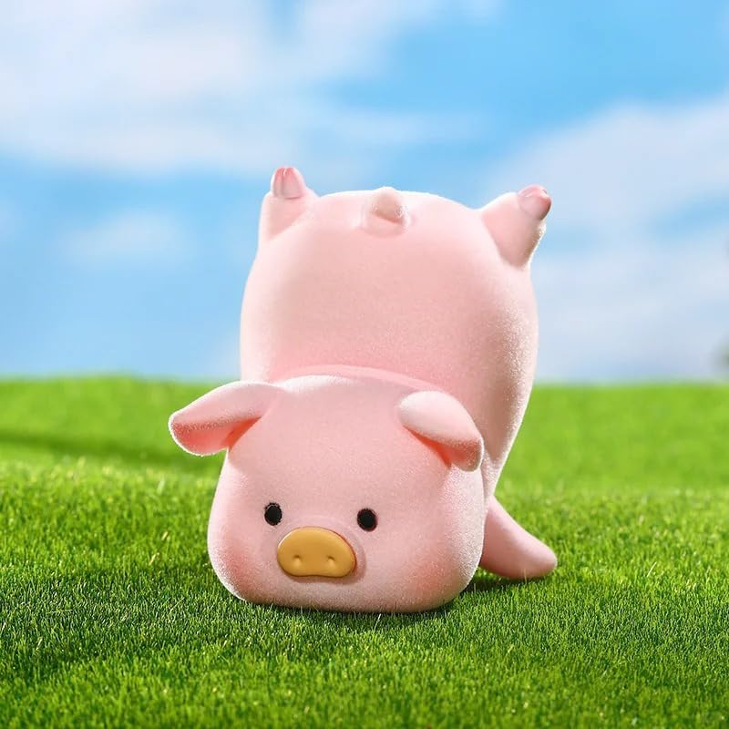 Flocking Cute Piggy Daily Life Pig Figurine Blind Box Bags Figures Collectible Toys Birthday Gifts