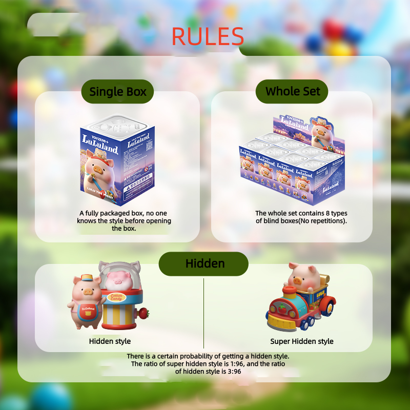 Lulu The Piggy Lululand Series Cute Pig Blind Box Figures Collectible Toys Birthday Gift