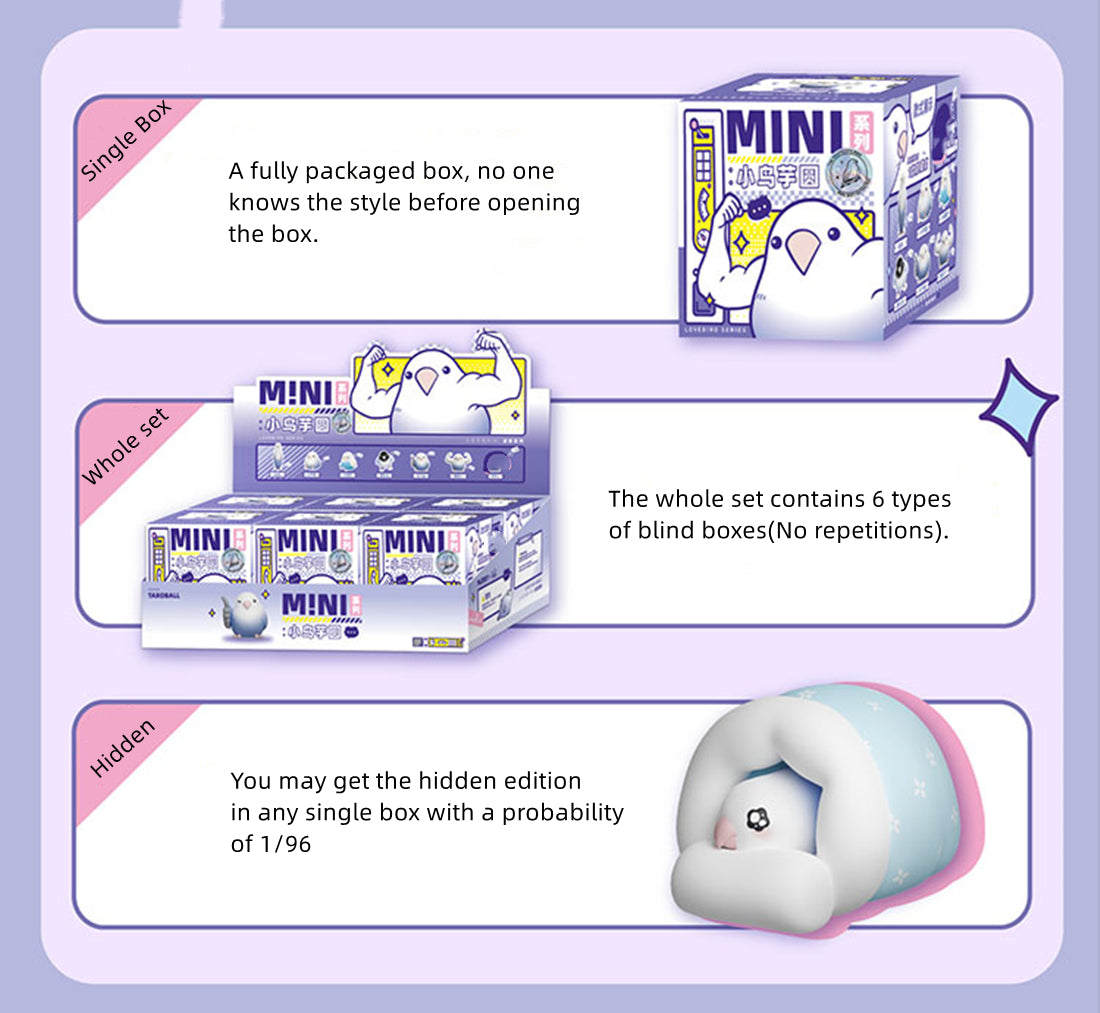 Mini Love Bird Series1 Cute Parrot Blind Box Figures