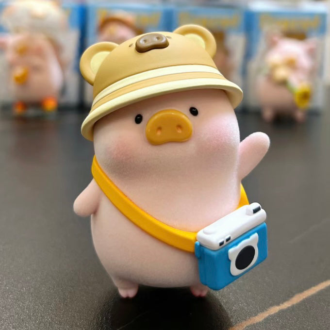 Lulu The Piggy Travel Series Cute Pig Blind Box Figures Collectible Toys Birthday Gift