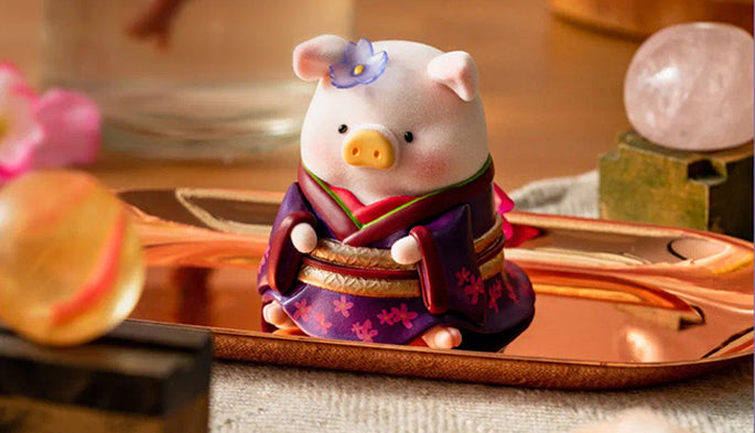 Lulu The Piggy in Bloom Sakura Series Cute Pig Blind Box Figures Collectible Toys Kawaii Birthday Gifts