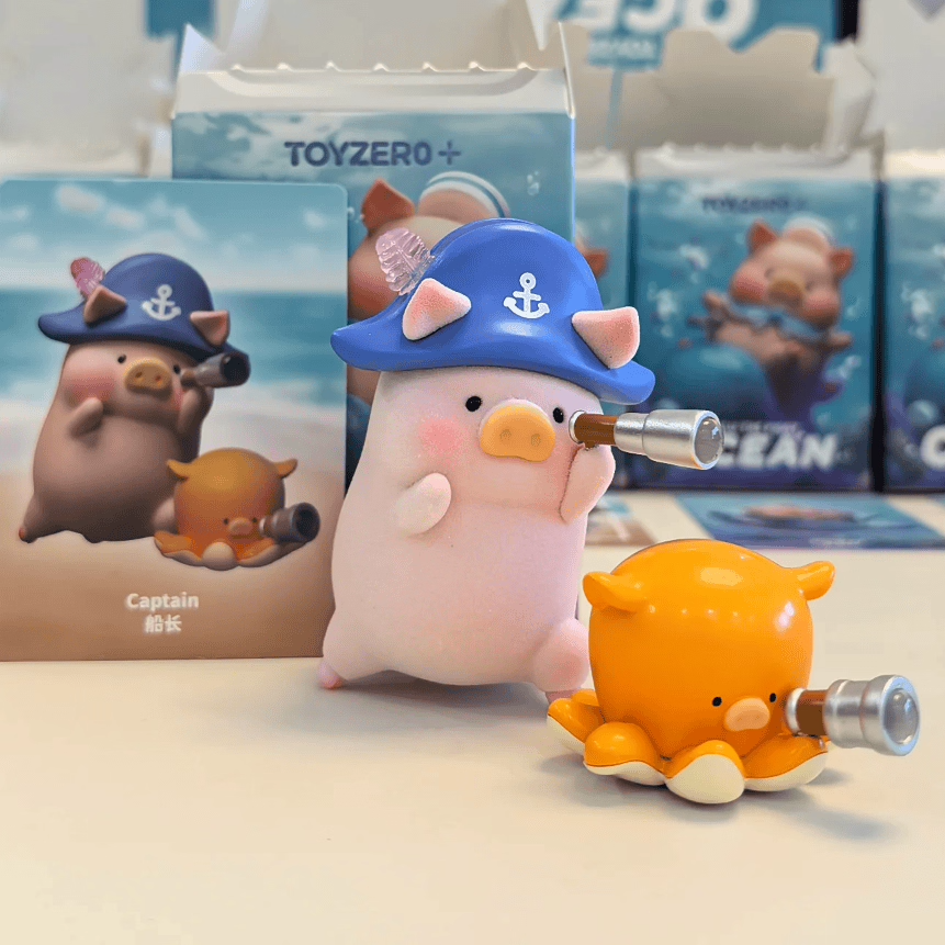 Lulu The Piggy Ocean Series Cute Pig Figures Collectible Toys Kawaii Birthday Gifts