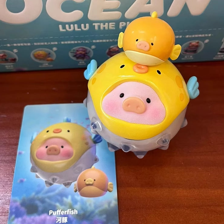 Lulu The Piggy Ocean Series Cute Pig Figures Collectible Toys Kawaii Birthday Gifts