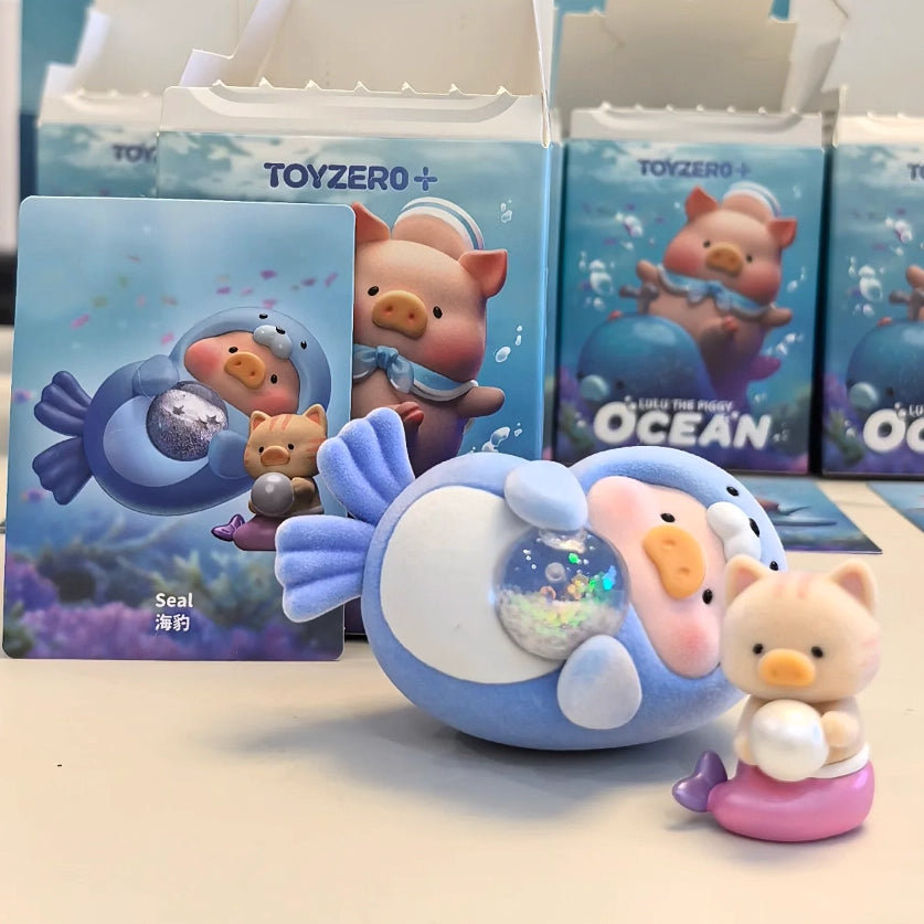 Lulu The Piggy Ocean Series Cute Pig Figures Collectible Toys Kawaii Birthday Gifts