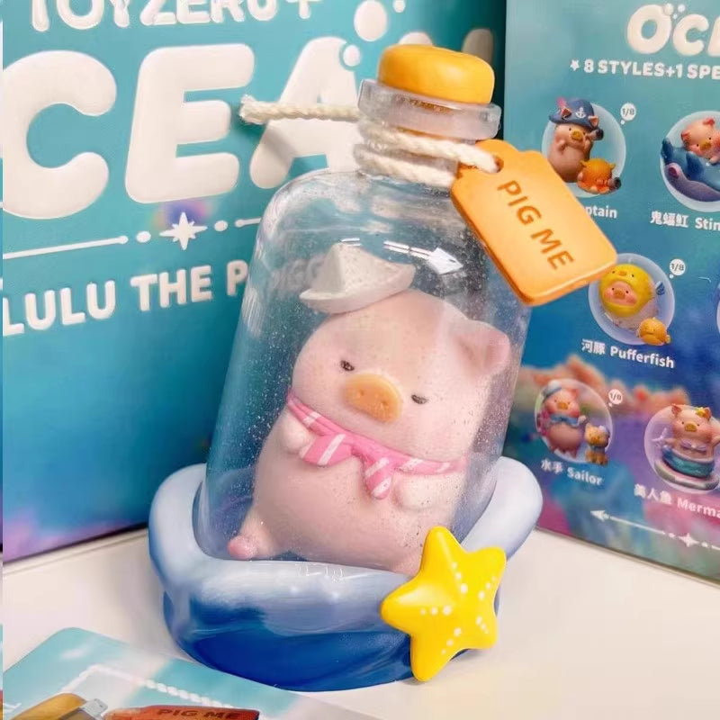 Lulu The Piggy Ocean Series Cute Pig Figures Collectible Toys Kawaii Birthday Gifts