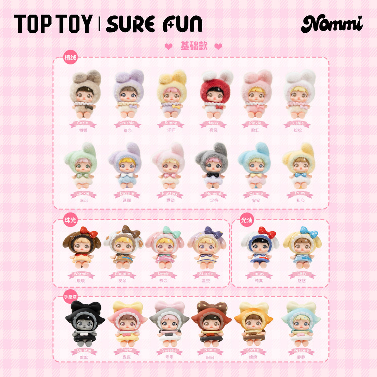 Nommi Sweetheart Project Series Chibi PVC Figure, Decorative Desktop Ornament for Display, Collectible Anime Figure for Birthday