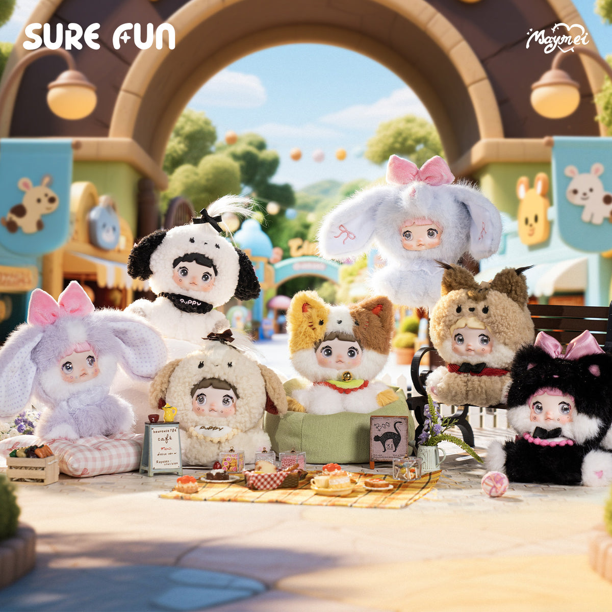 Nommi sitting zoo series plush blind box figures